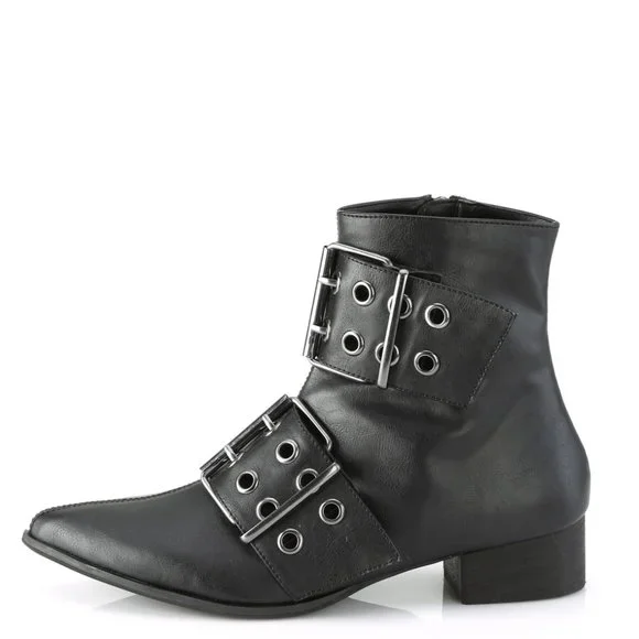Shoes | Mens Winklepicker Pointed Toe Grommet Gothic Ankle  display picture 2